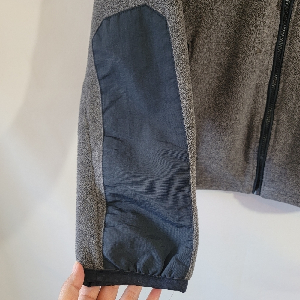 ABERCROMBIE & FITCH Men's Y2K Gray Fleece Zip-Fly Jacket Sz M Pocket Streetwear - Picture 7 of 12